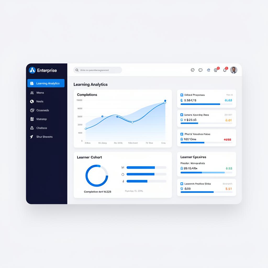 Learning analytics and cohort progress dashboard